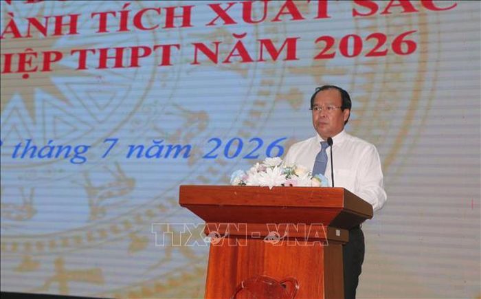 Ông Nguyễn Minh Luân, Phó Chủ tịch UBND tỉnh Cà Mau, phát biểu tại lễ tuyên dương.