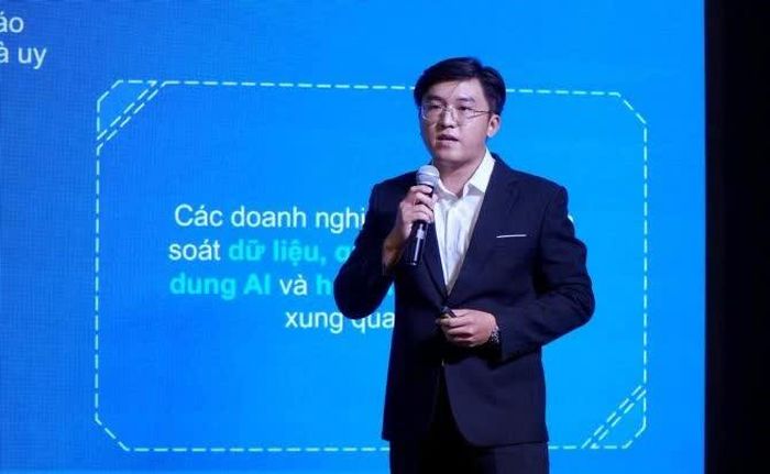 Ông Lê Minh Thanh - Chuyên gia Tư vấn Giải pháp An toàn thông tin từ Công ty CMC Telecom. Ảnh: Sở KH&CN TP Hồ Chí Minh.