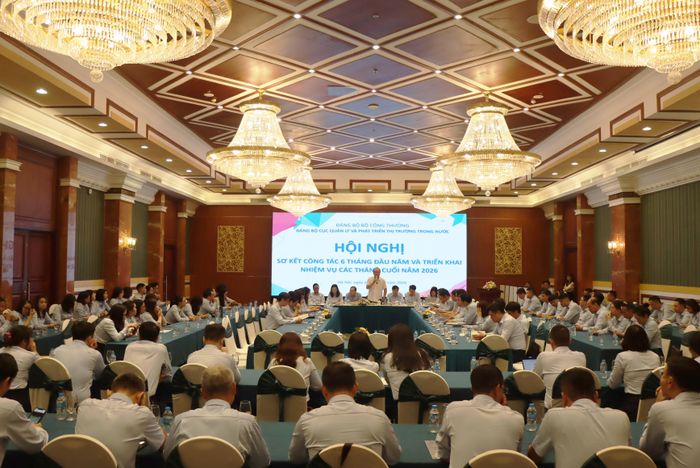 Toàn cảnh Hội nghị sơ kết công tác 6 tháng đầu năm và triển khai nhiệm vụ các tháng cuối năm 2026. Ảnh: Bộ Công Thương