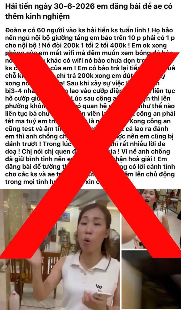 Hình ảnh, nội dung được đăng tải trên mạng xã hội. Ảnh Công an Thanh Hóa