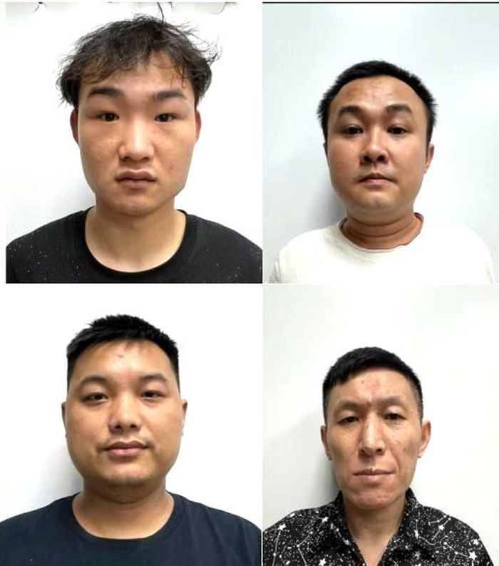 Các đối tượng người nước ngoài nhập cảnh trái phép vào Phú Quốc để lừa đảo qua không gian mạng vừa bị bắt giữ. Ảnh: Biên phòng An Giang cung cấp