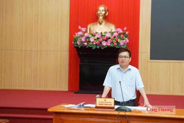 Thứ trưởng Bộ Công Thương Trương Thanh Hoài phát biểu kết luận tại buổi làm việc