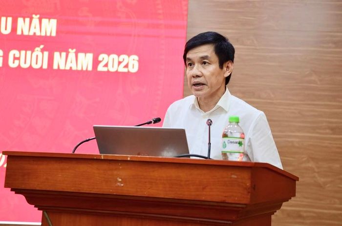 Đồng chí Nguyễn Quang Trường, Phó Bí thư Đảng ủy các cơ quan Đảng Trung ương phát biểu tại hội nghị. Ảnh: Ban CSCLTW