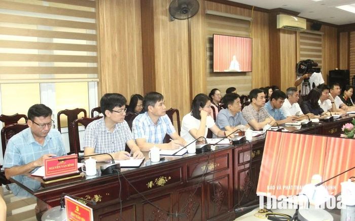 Đại biểu dự tại điểm cầu Thanh Hóa.