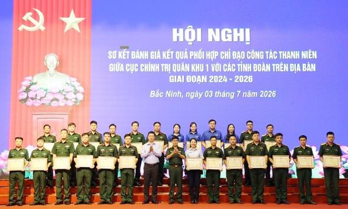  Ban tổ chức khen thưởng các tập thể, cá nhân có thành tích xuất sắc trong công tác phối hợp, chỉ đạo tổ chức hoạt động công tác thanh niên giữa Cục Chính trị Quân khu 1và 4 Tỉnh đoàn trên địa bàn giai đoạn 2024 - 2026. 