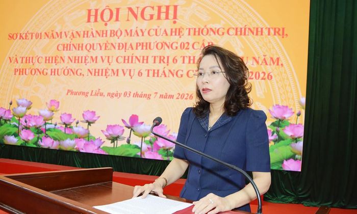  Đồng chí Nguyễn Thị Hương phát biểu chỉ đạo tại hội nghị. 