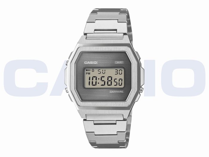 Casio A1000SP-7 có lớp lắng đọng hơi sọc ở mặt dưới của kính sapphire.