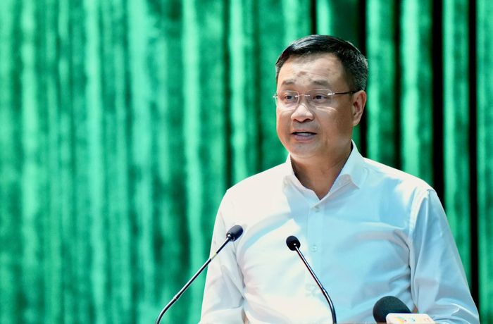 Bí thư Thành ủy Lê Ngọc Quang phát biểu bế mạc hội nghị. Ảnh: T.CÔNG