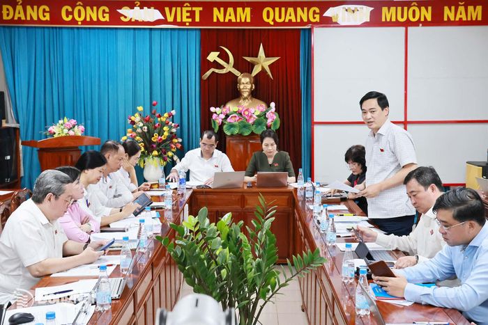 Giám đốc Sở Giáo dục và Đào tạo Đặng Anh Tuấn phát biểu tại buổi thảo luận. Ảnh: Công Nghĩa