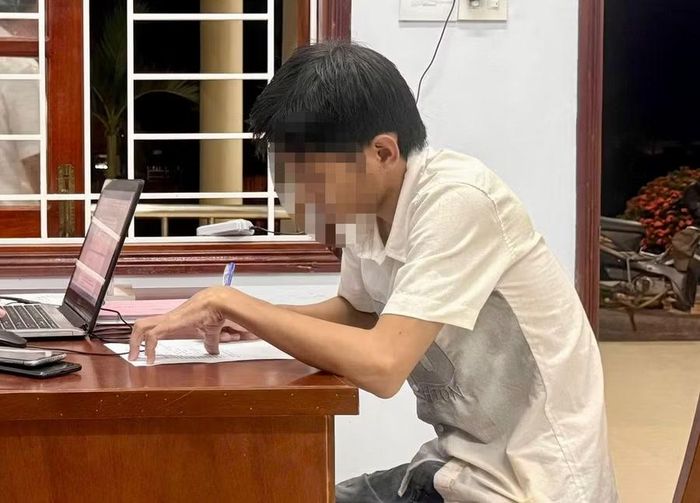 Nạn nhân làm việc tại cơ quan Công an. Ảnh: Thanh Trí