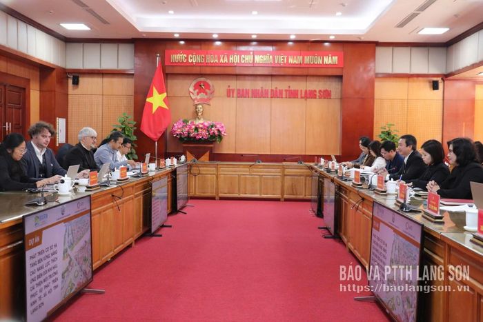 Lãnh đạo UBND tỉnh Lạng Sơn cùng lãnh đạo của một số sở, ban, ngành của tỉnh làm việc với đoàn công tác của Cơ quan Phát triển Pháp (AFD) tại Việt Nam (tháng 1/2026)