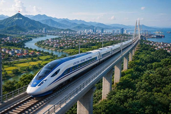Tuyến đường sắt Lào Cai - Hà Nội - Hải Phòng. Ảnh minh họa