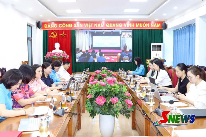 Các đại biểu dự hội nghị tại điểm cầu tỉnh Sơn La.