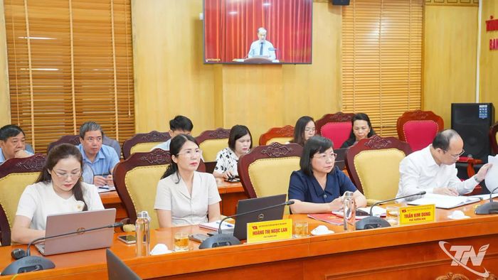 Các đại biểu dự Hội nghị tại điểm cầu Tỉnh ủy Thái Nguyên.