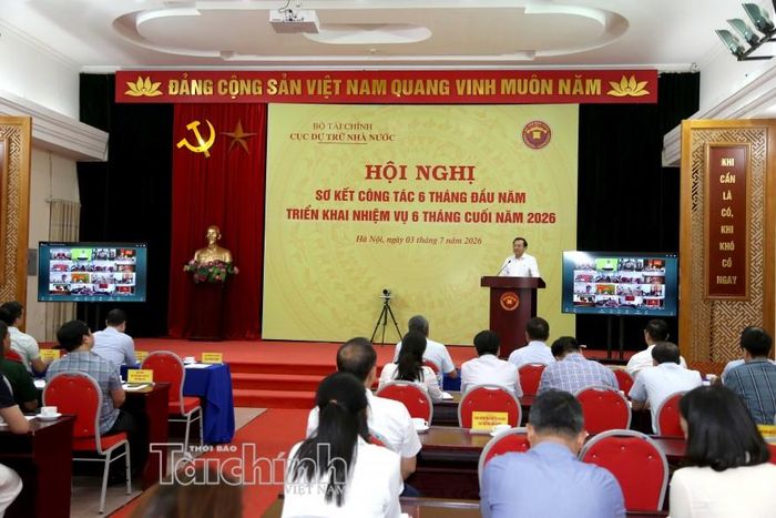 Quang cảnh hội nghị tại điểm cầu Cục Dự trữ Nhà nước. Ảnh: Đức Minh