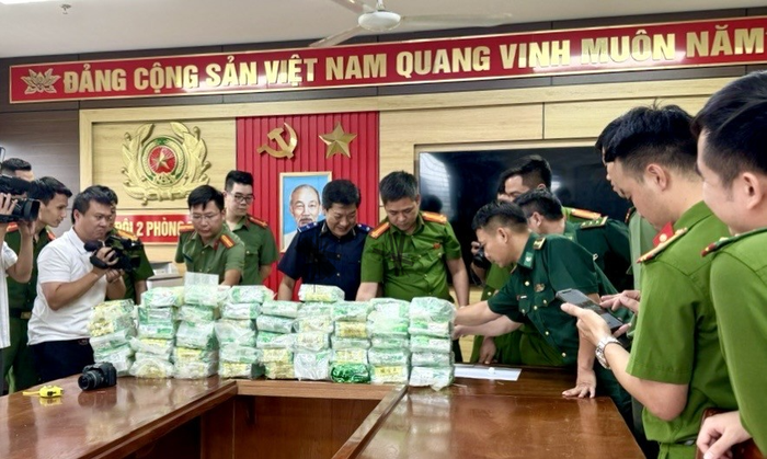 Tang vật 50kg ma túy bị thu giữ. Ảnh: HQKV X.