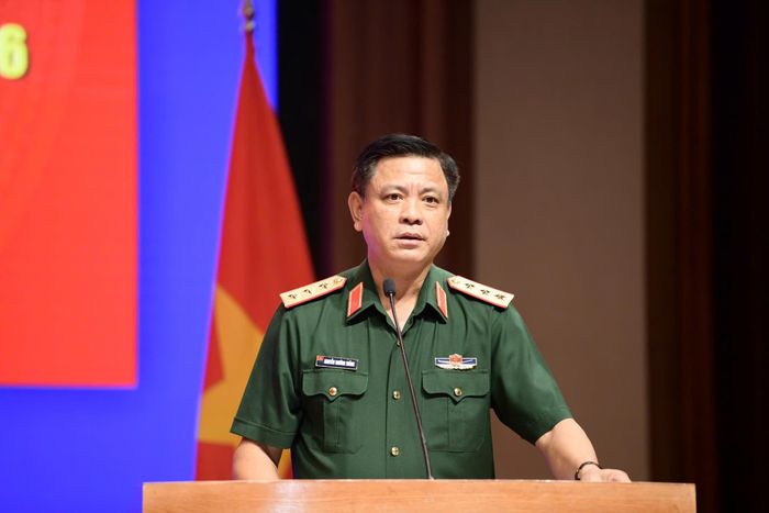 Thứ trưởng Bộ Quốc phòng, Thượng tướng Nguyễn Trường Thắng phát biểu tại buổi lễ