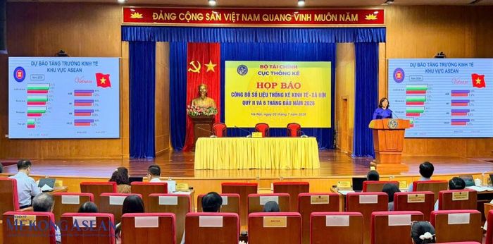 Cục Thống kê (Bộ Tài chính) tổ chức Họp báo công bố số liệu tình hình kinh tế - xã hội quý II/2026. Ảnh: Kiều Chinh/Mekong ASEAN.