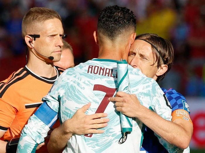 Ronaldo gặp lại người đồng đội cũ Luka Modric tại Vòng 32 đội World Cup 2026. Ảnh: FIFA