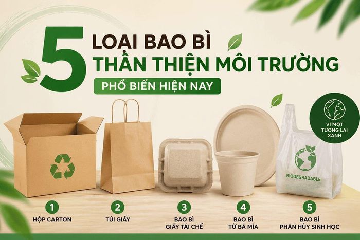 5 loại bao bì thân thiện với môi trường phổ biến hiện nay