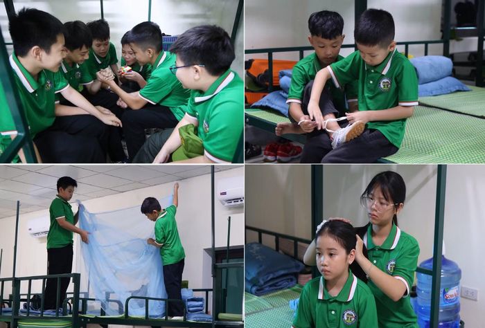 Học viên không chỉ học được cách tự chăm sóc bản thân mà còn biết giúp đỡ "đồng đội" trong sinh hoạt, cuộc sống hằng ngày.