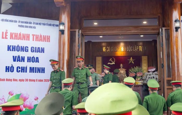 Đảng ủy phường Bình Hưng Hòa tổ chức lễ khánh thành Không gian văn hóa Hồ Chí Minh.
