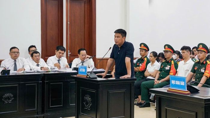 Bị cáo Nguyễn Văn Hậu tại phiên tòa phúc thẩm.