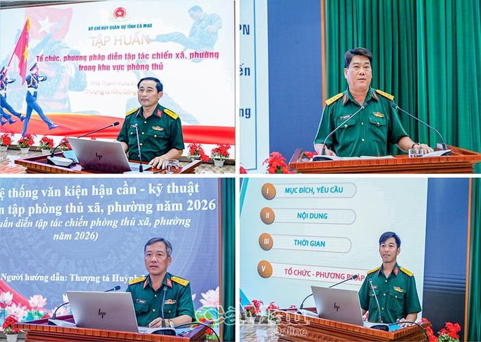 Tổ giáo viên hướng dẫn, thống nhất các nội dung về xây dựng và vận hành hệ thống văn kiện trong diễn tập.