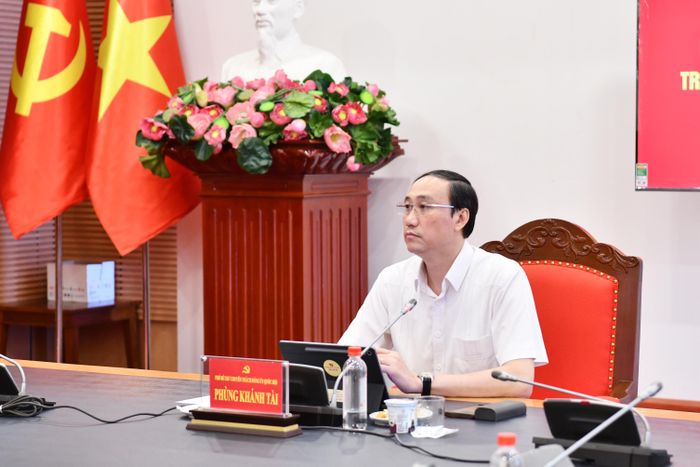 Đồng chí Phùng Khánh Tài chủ trì Hội nghị. Ảnh: M. Thúy