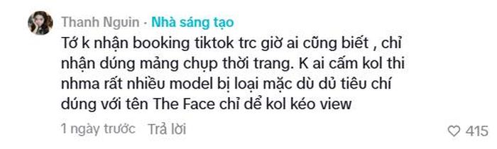 Bình luận của Thanh Nguyên trong bài đăng của mình.