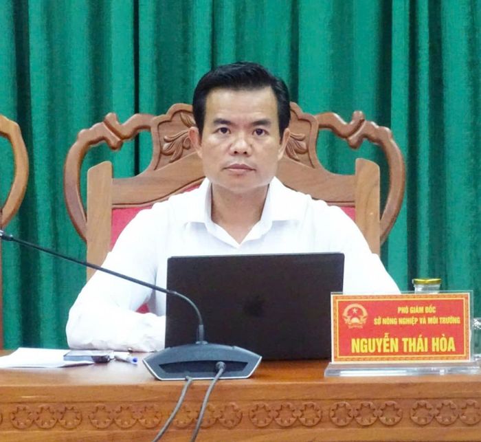  Ông Nguyễn Thái Hòa, Phó Giám đốc Sở NN&amp;MT chủ trì tại điểm cầu tỉnh Đắk Lắk. 
