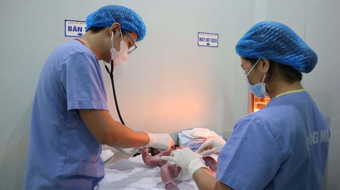 Em bé chào đời an toàn, khỏe mạnh (Ảnh: TTYT khu vực Thanh Thủy)