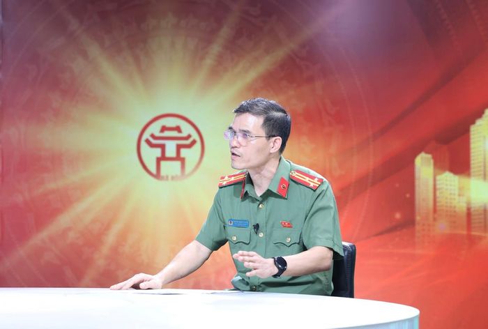 Thượng tá Dương Minh Tuyến cho biết, trong thời gian tới Công an thành phố Hà Nội sẽ tiếp tục đẩy mạnh chuyển đổi số theo tinh thần Nghị quyết 57-NQ/TW. Ảnh: Thanh Hải