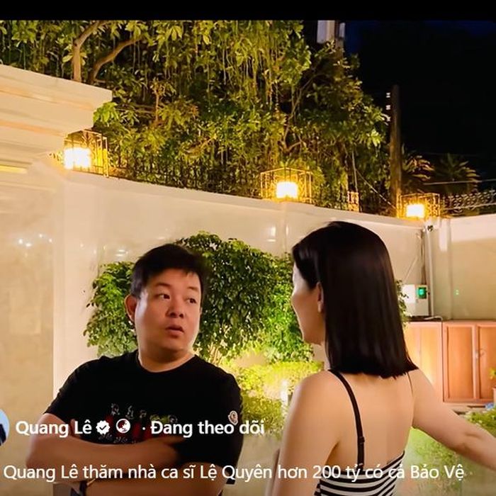 Quang Lê đăng tải clip thăm nhà Lệ Quyên.