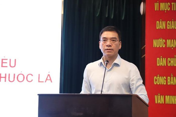 TS Hà Anh Đức - Cục trưởng Cục Quản lý khám, chữa bệnh, Phó Chủ tịch Hội đồng y khoa Quốc gia phát biểu tại hội thảo. Ảnh: P.T.