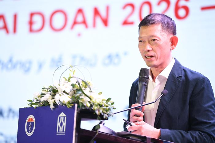 TS.BS Dương Huy Lương, Phó Cục trưởng Cục Quản lý Khám, chữa bệnh (Bộ Y tế) phát biểu.