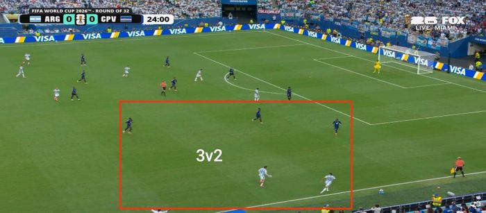 Argentina tấn công biên, nhưng Cape Verde tạo ra khối phòng ngự theo lớp kín kẽ.