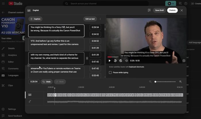  Để video lồng tiếng mượt mà, chủ kênh đôi khi cần tự dịch phần văn bản sang ngôn ngữ đó. Ảnh: Jeremy Chapman/YouTube.