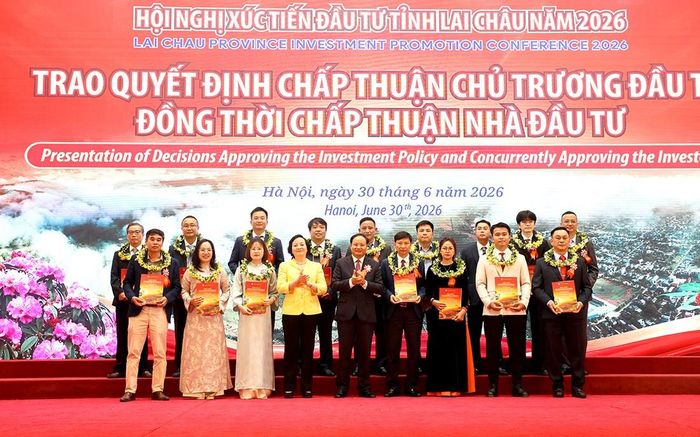Tại Hội nghị xúc tiến tỉnh Lai Châu năm 2026, tỉnh đã chấp thuận 19 chủ trương đầu tư với tổng mức vốn đăng ký đạt trên 27.700 tỉ đồng
