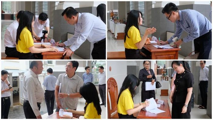 Các lãnh đạo tại phường, xã tham gia điểm danh tại khóa đào tạo chuyển đổi số. Ảnh: Trung tâm Chuyển đổi số TP.HCM