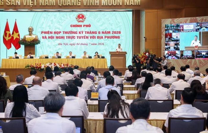 Thủ tướng đề nghị các đại biểu phân tích, đánh giá kỹ bối cảnh, tình hình những tháng đầu năm 2026, những kết quả đạt được, những tồn tại, hạn chế, khó khăn, thách thức, dự báo tình hình sắp tới - Ảnh: VGP/Nhật Bắc