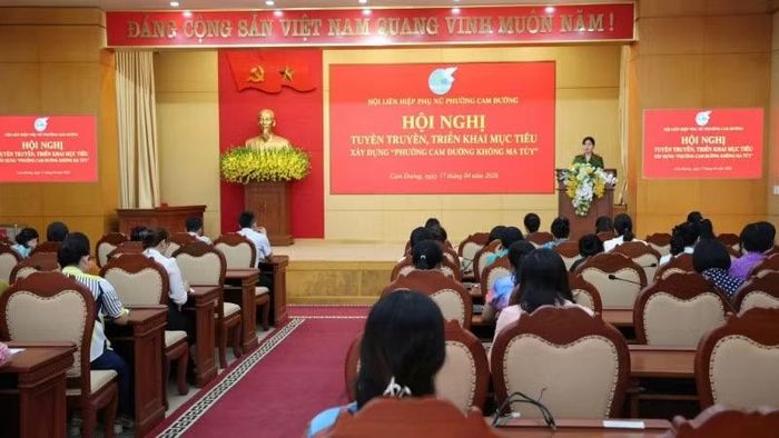 Công an phường Cam Đường tuyên truyền, triển khai mục tiêu xây dựng phường không ma túy.