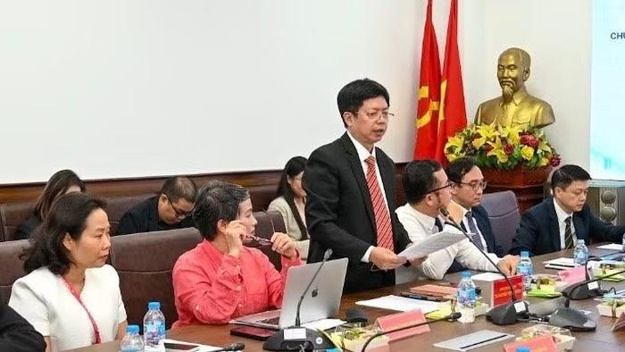 Tiến sĩ Nguyễn Trọng Khoa, Phó Cục trưởng Cục Quản lý khám, chữa bệnh phát biểu.