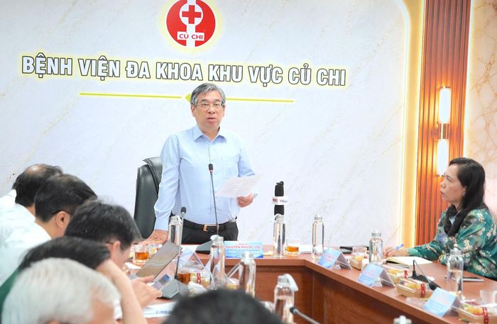  Đồng chí Nguyễn Phước Lộc chỉ đạo tại buổi làm việc. QUANG HUY 