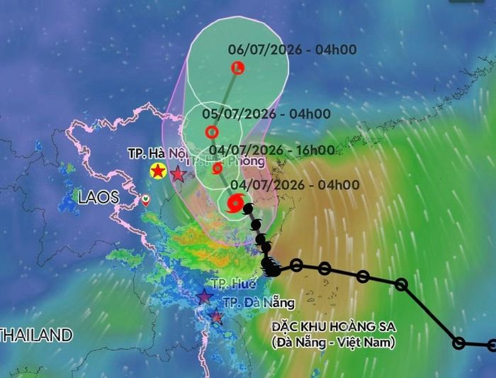 Dự báo đường đi của bão Maysak.