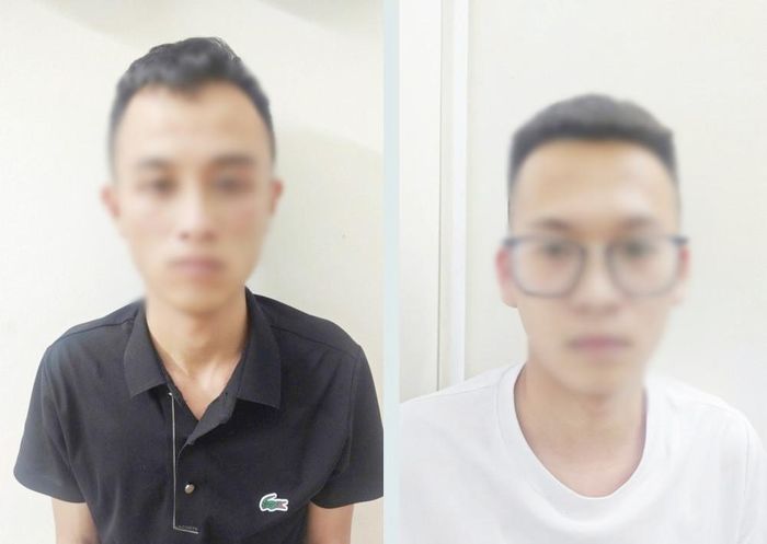 Đối tượng Nguyễn Vũ Kỳ và Hoàng Tuấn Nhật (Ảnh Công an Hà Tĩnh).