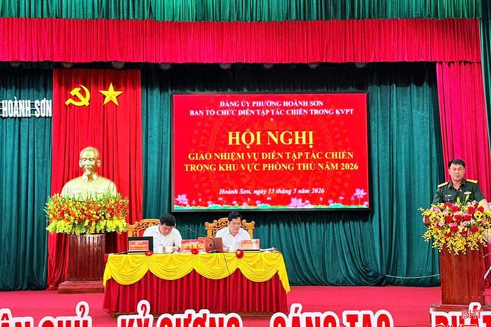 Phường Hoành Sơn là một trong những địa phương rất chủ động trong triển khai thực hiện các phần việc liên quan đến nhiệm vụ diễn tập.