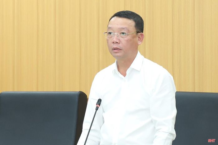 Chủ tịch UBND tỉnh Phan Thiên Định phát biểu tại hội nghị.