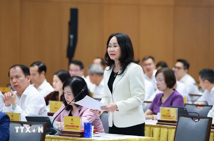 Bộ trưởng Bộ Văn hóa, Thể thao và Du lịch Lâm Thị Phương Thanh phát biểu (Ảnh: Dương Giang/TTXVN)