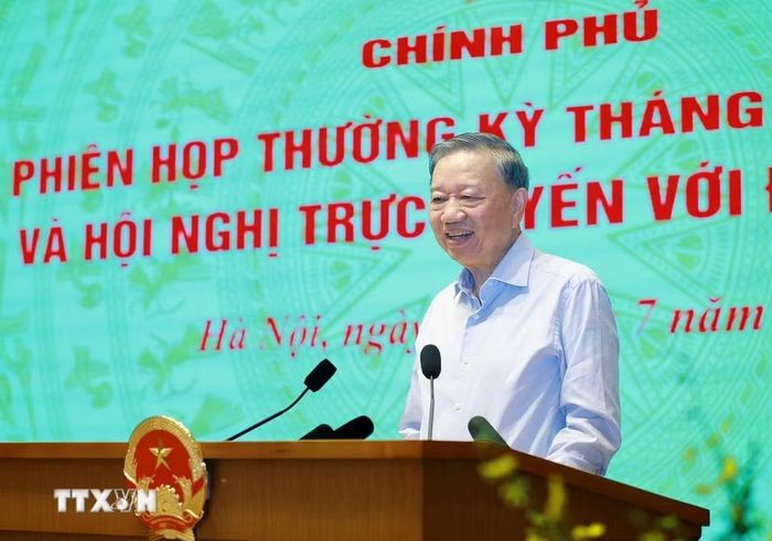 Tổng Bí thư, Chủ tịch nước Tô Lâm phát biểu chỉ đạo. (Ảnh: Dương Giang/TTXVN)